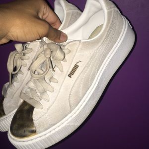 Gold Toe Puma Sneakers